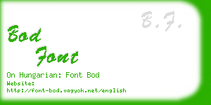 bod font business card
